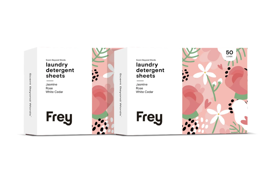 Laundry detergent sheets from Frey are 100% plastic free